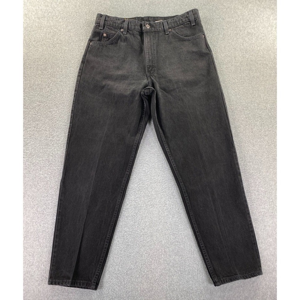 VTG Levi's 550 Orange Tab Mens 36x30 Relaxed Fit Tapered Leg‎ Denim Jeans Black